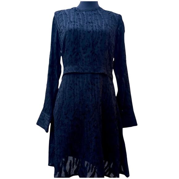 Catherine Malandrino Black Textured Dress Size 8 - Picture 1 of 5